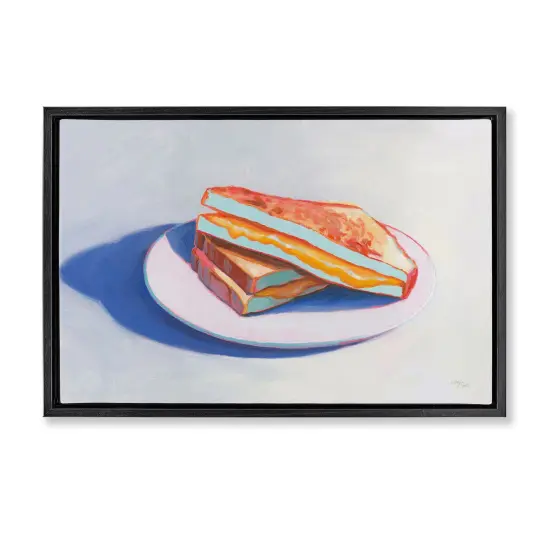 Stupell Industries Grilled Cheese Meal Framed Floater Canvas Wall Art Design by Wellington Studio {1}