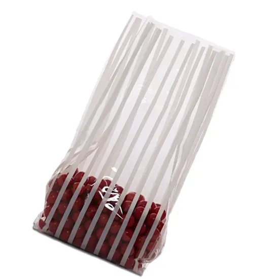 Striped Cello Bags 3 1/2''x2"x7 1/2" for Gifts and Parties {4}