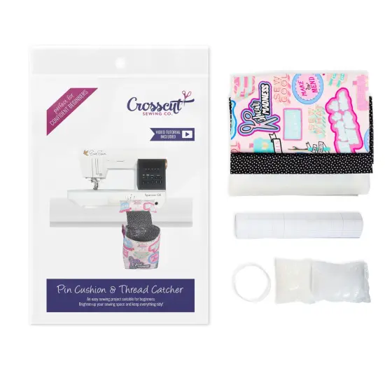 Crosscut Sewing Co.&reg; Pin Cushion & Thread Catcher Sewing Project Kit for Beginners with Fabric, Instructions and Video Sew cool {1}