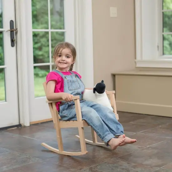 Eli & Mattie Amish Handcrafted Little Child Wooden Rocking Chair {3}