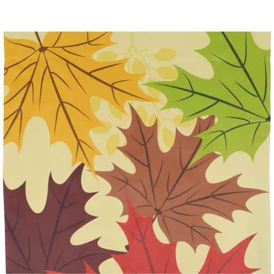 Northlight Red and Yellow Fall Leaves Welcome Outdoor House Flag 28" x 40" Beige {6}