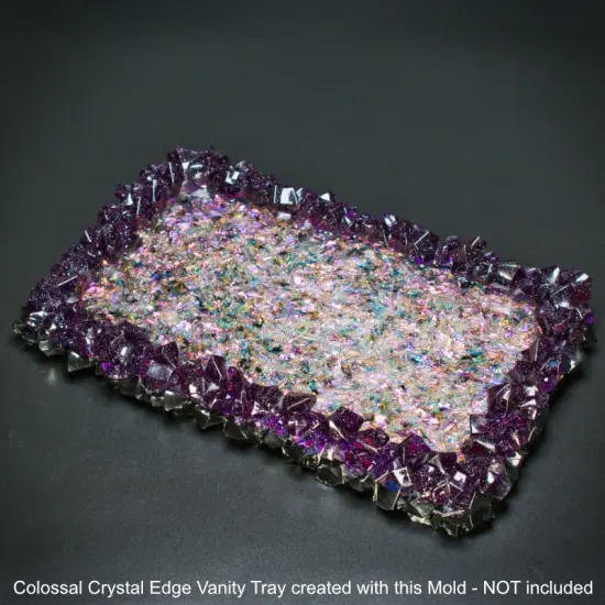Handmade Colossal Crystal Edge Vanity Tray Mold {3}