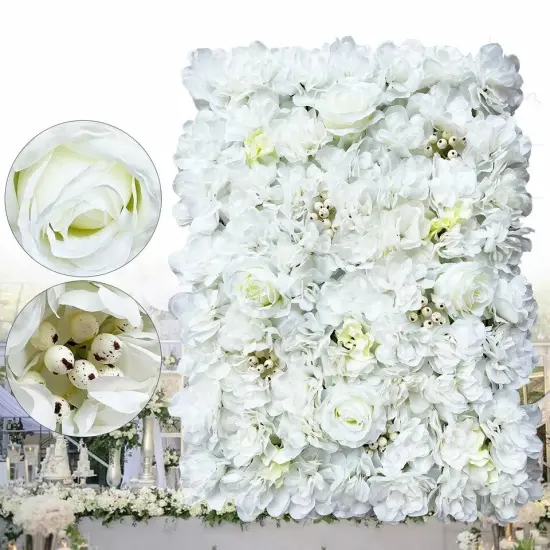 12x Artificial Flower Wall Panel Wedding Event Party Backdrop Flower Wall Panel {3}