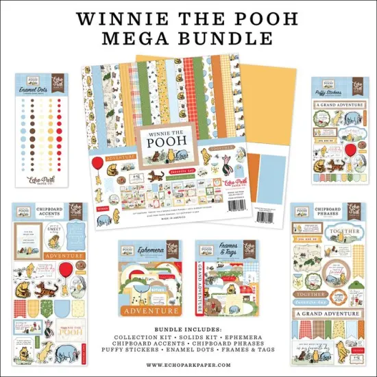 Echo Park Winnie The Pooh 12"x12" Collection Kit Mega Bundle {1}