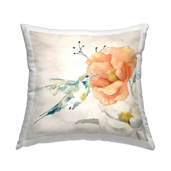 Country Floral & Bird Decorative Printed Throw Pillow Design by Carol Robinson, 18 x 7 x 18 {1}
