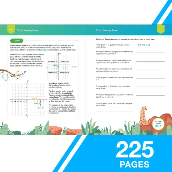 The IXL Ultimate 6th Grade Math Workbook, Activity Book for Kids Ages 11-12 Covering Geometry, Statistics, Equations, Integers, Ratio, and More Mathematics {3}