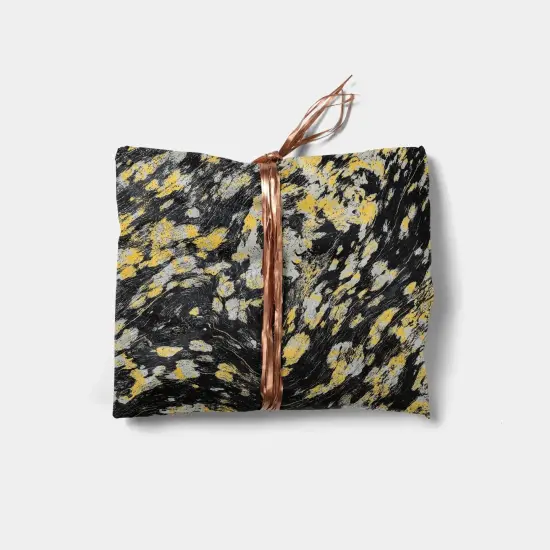 Gold and Black Wood Abstractions Gift Wrap {2}