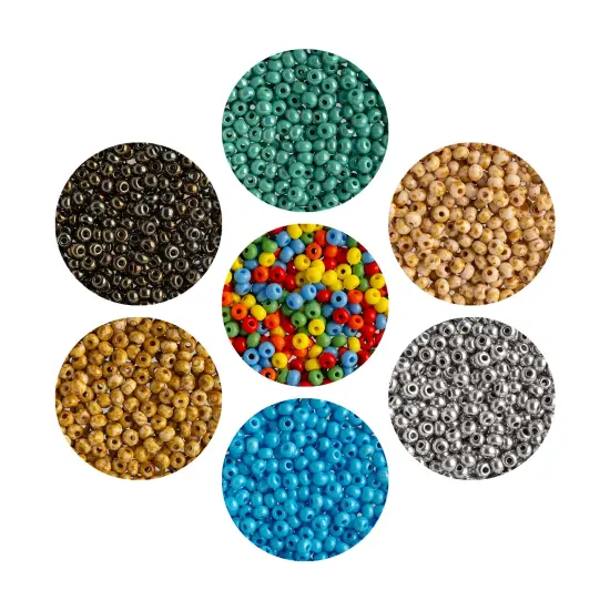 John Bead 6/0 Opaque Czech Glass Seed Beads, 100g Travertine Chalk WT {5}