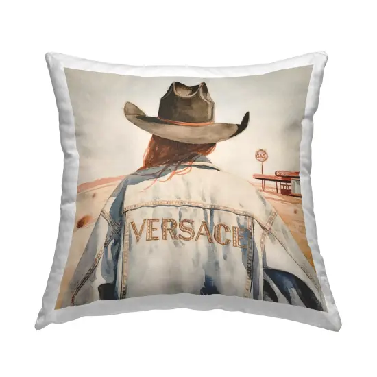 Glam Jacket Cowgirl Decorative Printed Throw Pillow Design by Amanda Greenwood, 18 x 7 x 18 {1}