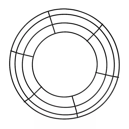 14-Inch Black Metal Round Hoop Hanging WREATH FRAME DIY Home Party Decorations {1}