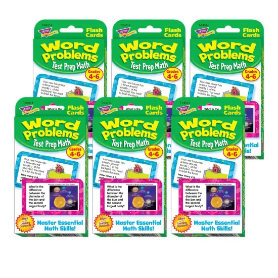 Word Problems Test Prep Math, Grades 4-6 Challenge Cards&reg;, 6 Packs {1}