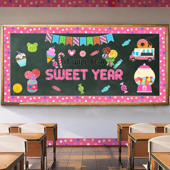 Classroom Candy Bulletin Board Decoration Set Sweet Candyland Cutouts Ice {2}