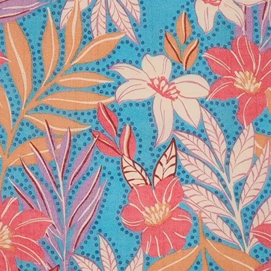 Rayon Nylon Soft Slub Turquoise 58/59&Prime; Width Lightweight, Breathable Apparel 1 Yard Fabric {4}