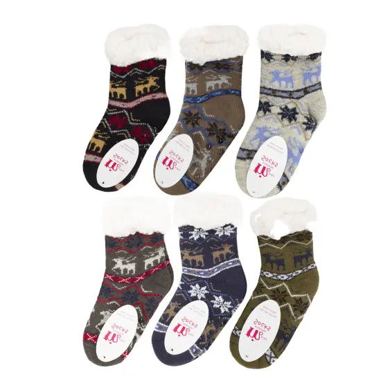 Boys Non Slip Winter Socks 1 Pair Assorted Color {5}