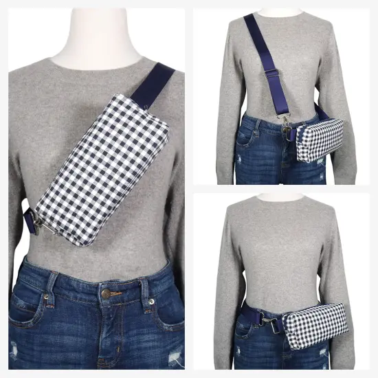 Crosscut Sewing Co.&reg; Belt Bag Sewing Project Kit - Beginner Friendly DIY Sewing Kit Gingham {5}