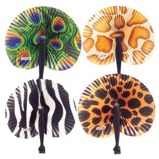 Safari Folding Fans Include 12 Units {1}