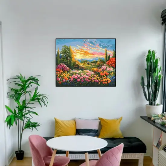 Paint By Numbers For Adults Beginners, Paint By Numbers Flowers,Flower Paint By Numbers Kit For Adults, Ink Style Flower Acrylic Pigment Drawing Paintwor, DIY Canvas Oil Painting Paint By Number {4}