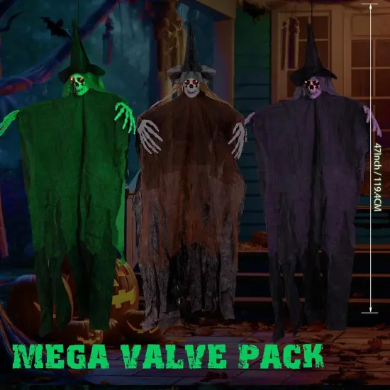 3 Packs - Sound Talking Ghost Halloween Decor {2}