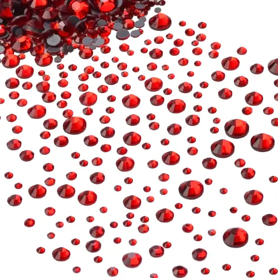 7000pcs+ Flatback Glass Hotfix Iron On Rhinestones Crystal for DIY Making with 1 Tweezer & 1 Picking Pen for Shoes, Clothes, Face Art, Bags, Manicure (Siam, 5-Sizes) {4}