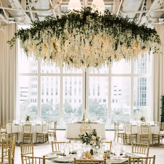 24 Pack Artificial Flowers Fake Wisteria Vine Rattan Hanging Garland Silk Flowers {6}