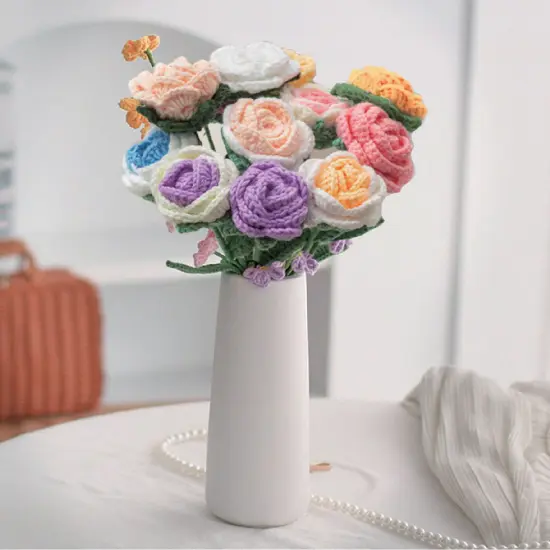 John Bead Floral Crochet DIY Kit for Beginners Granny Headband {10}