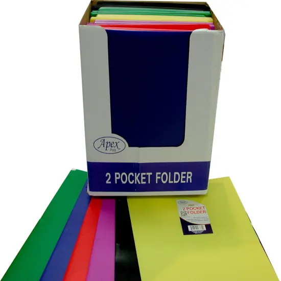 Poly Folders Assorted Colors w/ Holes &ndash; 48 Folders {1}