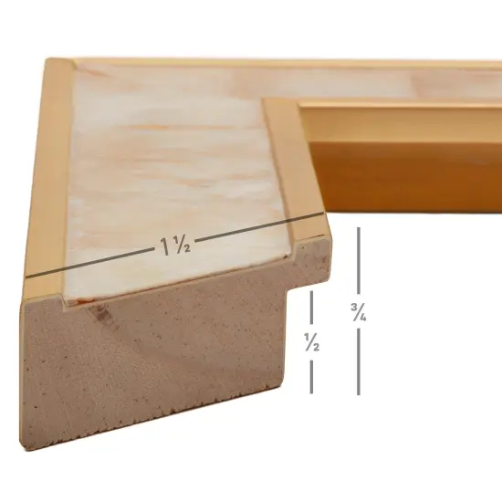 19x25 Picture Frame, Opulence 1.5 Inch MDF Moulding, Wall Display Frame for Art, Posters, or Photos by wallsthatspeak Gold {2}