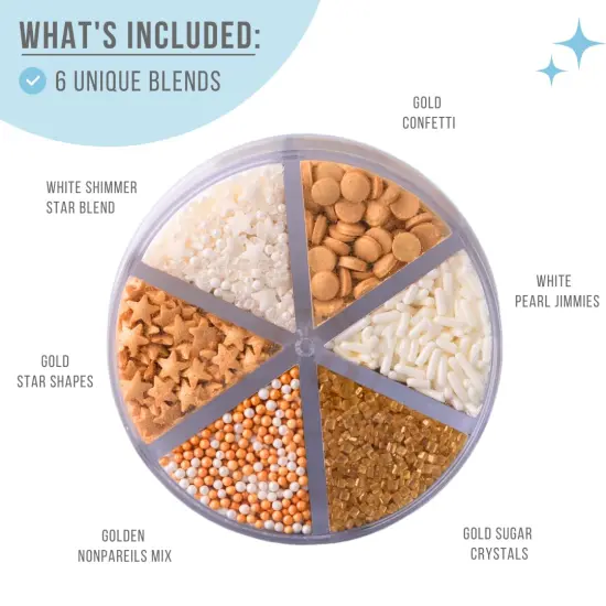 Heart Sprinkles, Valentines Day, Edible Sprinkle Mix, Heart Shapes, Jimmies, Perfect for Cake Decorations, Baking, Ice Cream, Cookies, Cupcake Topper (Gold) {2}