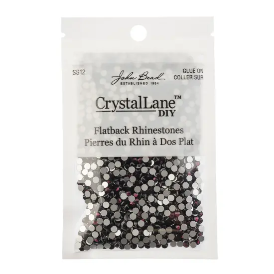 Crystal Lane DIY SS12 Glass Flatback Rhinestones, 2880pcs Amethyst {3}