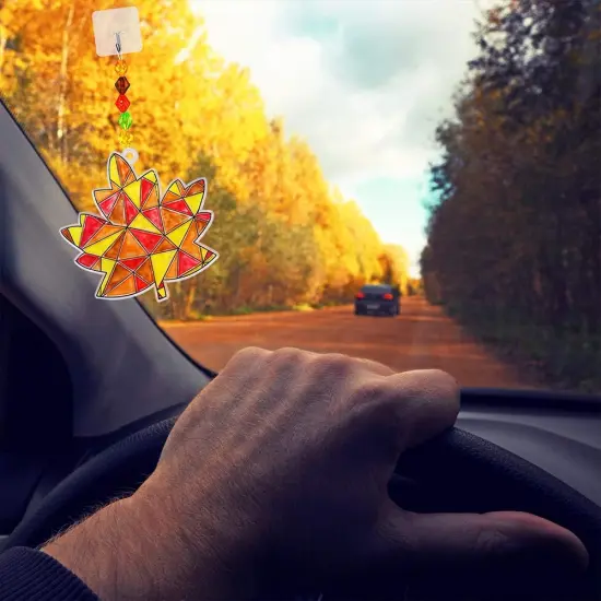 24 Sets Fall Leaf Suncatchers Ornaments Decorations DIY {3}