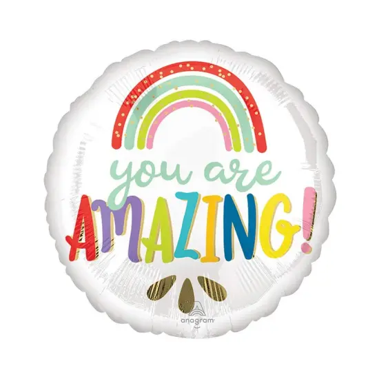 Anagram&reg; 17 Inch You Are Amazing Rainbow Balloon {1}