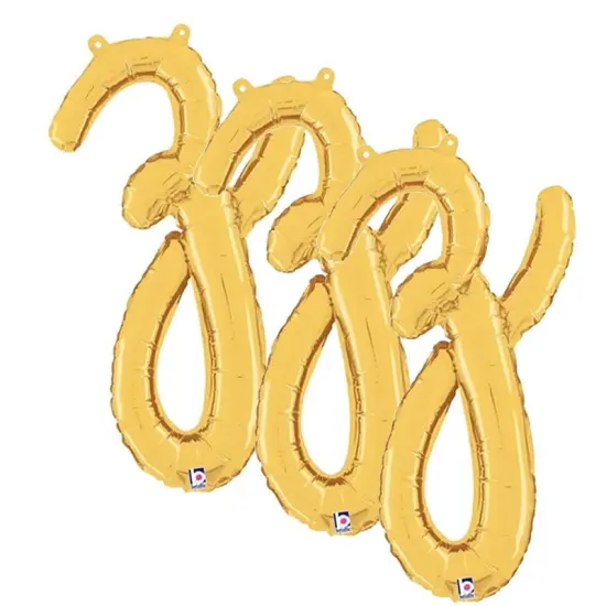 Betallic&reg; 24 inch Script Letter Z Gold Air Fill Only {4}