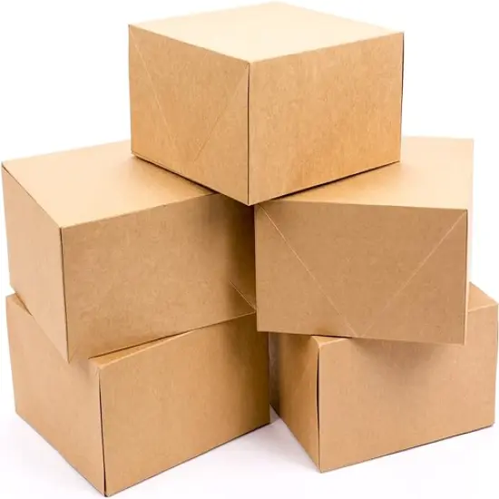 8" Gift Boxes for Christmas, Holidays, Birthdays, Weddings, Crafts, Fathers Day, Care Packages and More, 5 Box Set {3}