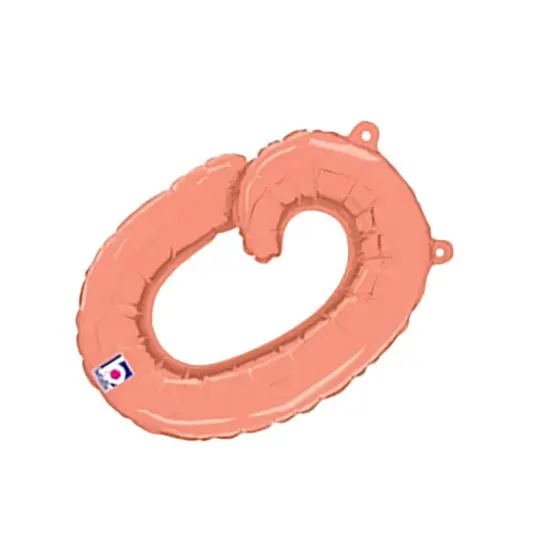 Betallic&reg; 14 inch Script Letter O Rose Gold Air Fill Only {5}