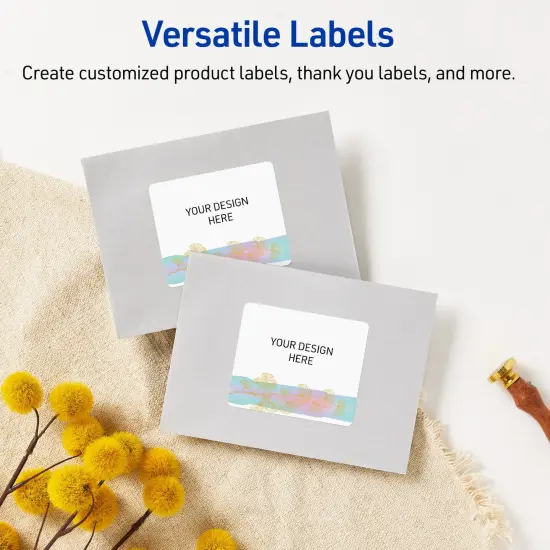 Avery Printable Rectangle Labels with Sure Feed Technology, Pre-Printed Floral Design, Matte White, 4" x 3-1/3", Laser & Inkjet Compatible, 40 Total, Great for Branding, Marketing, and Events {6}