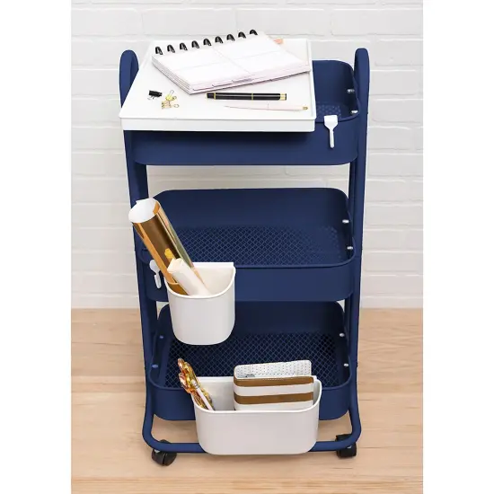 We R A La Cart Storage Cart-Navy {7}