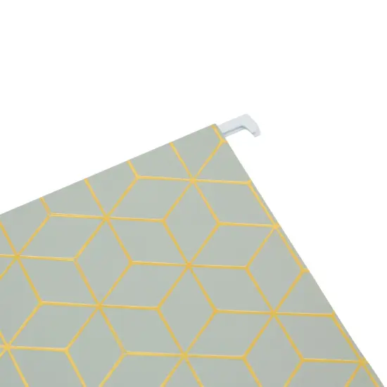 12 Pack Decorative Hanging File Folders with 1/5 Tab, Gold Foil Geometric Design (3 Colors, 11.75 x 9 In) Multicolor {3}