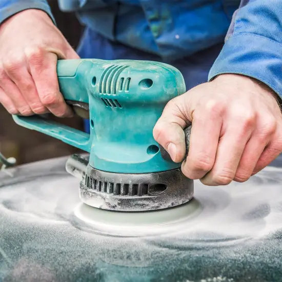 40 Grit - 5" Gold DA Sanding Discs - 8-Hole Pattern Hook and Loop - Box of 25 {5}