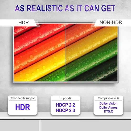 Insten - HDMI Male to Male Cable, 2.1 Version, 8K 60Hz, 48Gbps, PVC Cable, Gold Connectors, 6ft , Orange {4}