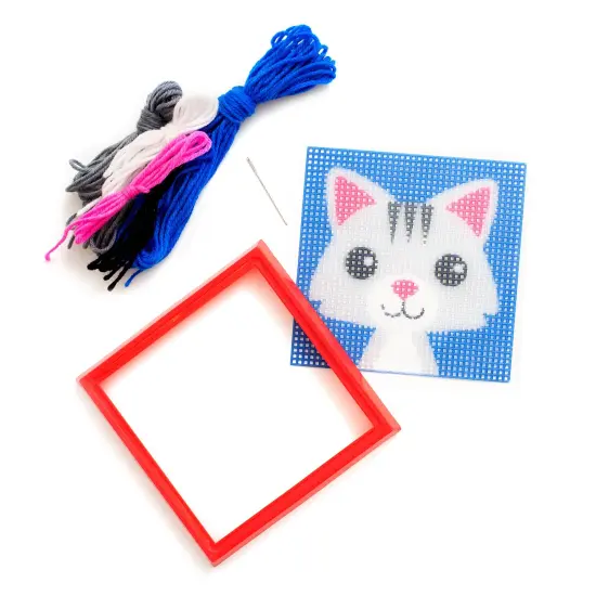Colorbok Sew Cute! Needlepoint Kit-Lola Cat {3}
