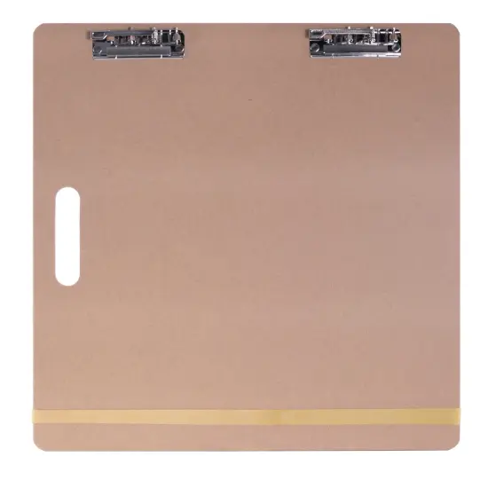 18" x 18" Artist Sketch Tote Board - Lightweight Hardboard Drawing Board with Handle, Clip & Rubber Band for Art, Sketching, Travel, Studio {1}