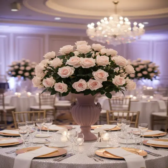 2PCS 27&rdquo; Real Touch Mauve Rose &ndash; 4&rdquo; Bloom, Lifelike Artificial Flowers for Decor & Events {2}