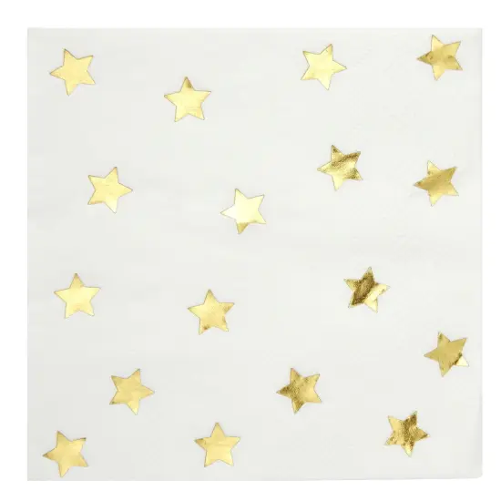 BLUE PANDA 100 Pack White & Gold Disposable Floral Paper Napkins, 5x5 Inches, Decorative Napkins for Wedding Reception, Birthday, Anniversary {7}