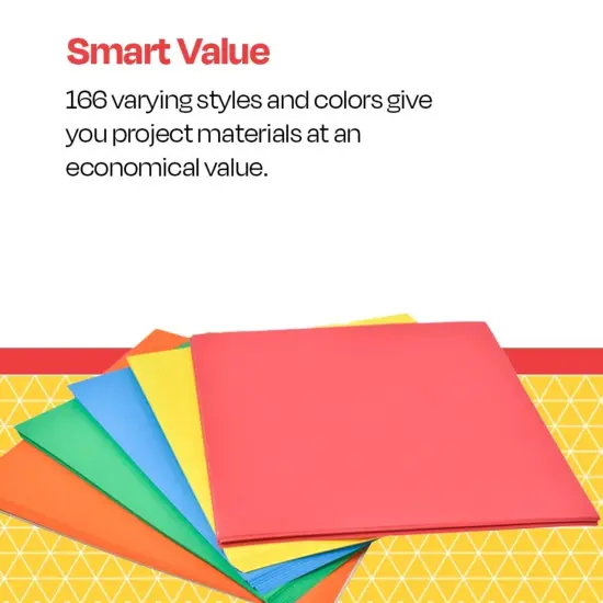 School Smart Creative Paper Pack, Assorted Sizes and Colors, Pack of 166 {6}