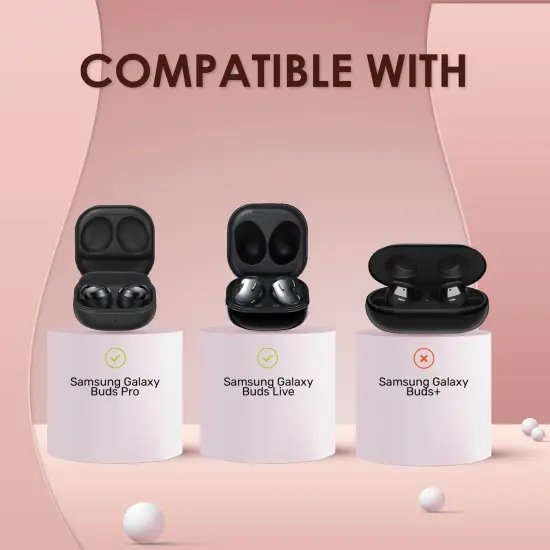 Insten Case For Samsung Galaxy Buds Pro Case (2021) / Galaxy Buds Live Case (2020) Soft TPU Protective Cover with Keychain, Support Wireless Charging, Clear Blue {7}