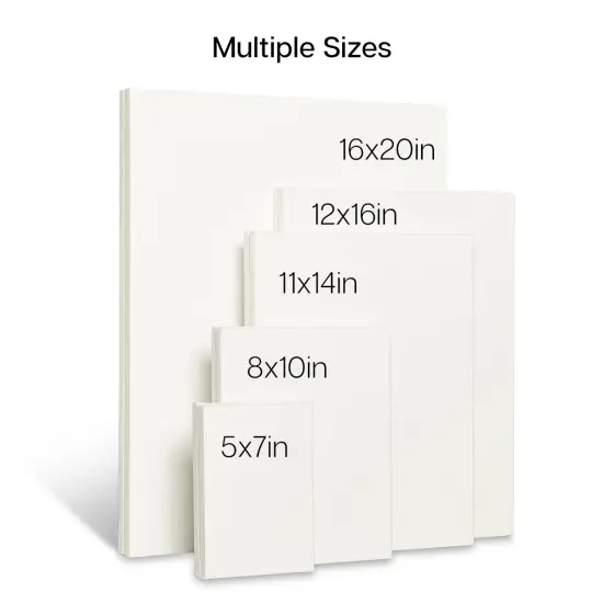 KINGART® Stretched Canvas Multipack, 5 Sizes, 10-Pack {2}