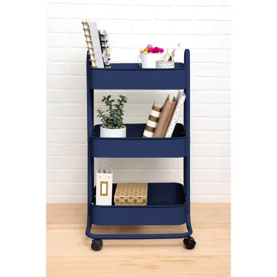 We R A La Cart Storage Cart-Navy {6}