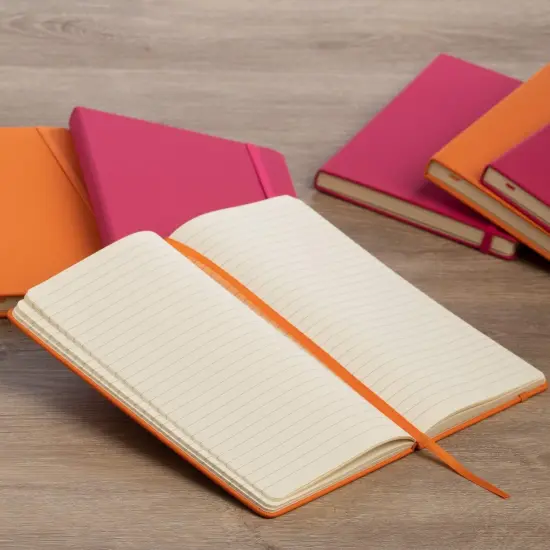 Simply Genius 20 Pack Bulk A5 Lined Hardcover Notebooks, 192 pages, 5.7" x 8.4", Writing Journal for Work, Travel, Business, School & More, Lined Notebook for Men & Women - Orange {6}
