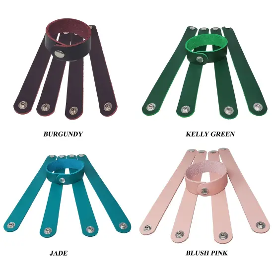 1" Latigo Leather Bracelets &ndash; DIY Hot Stamping & Engraving Blanks 6 Packs {5}