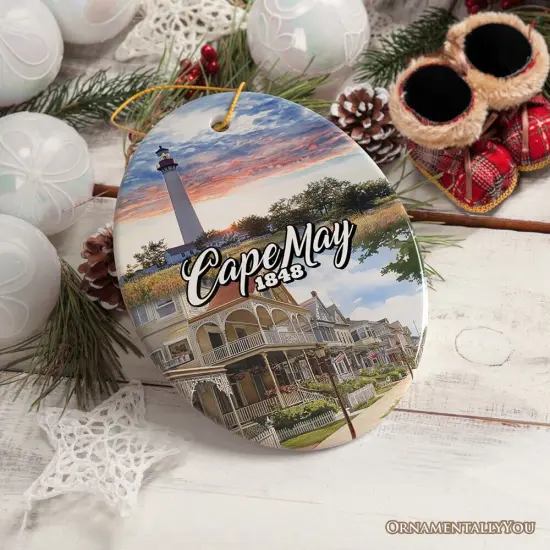 Cape May Coastal Charm Ornament, American Seaside Retreat Christmas Gift and New Jersey Souvenir {6}